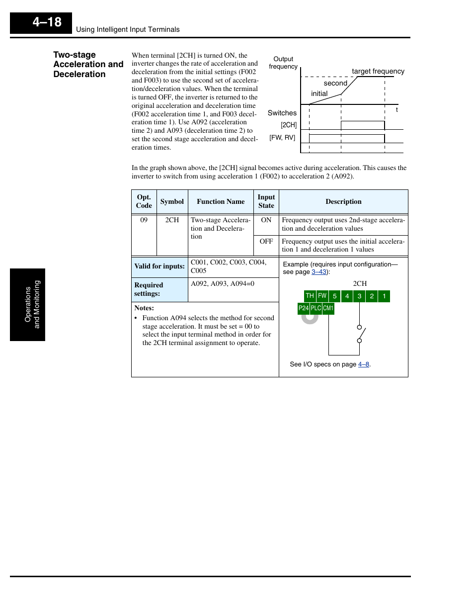 Two-stage acceleration and deceleration | Hitachi L300P User Manual | Page 148 / 264