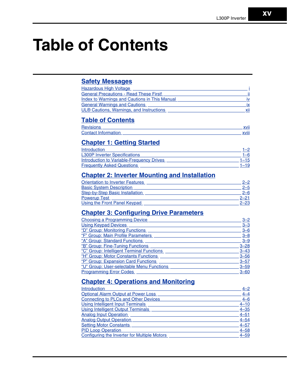 Hitachi L300P User Manual | Page 16 / 264