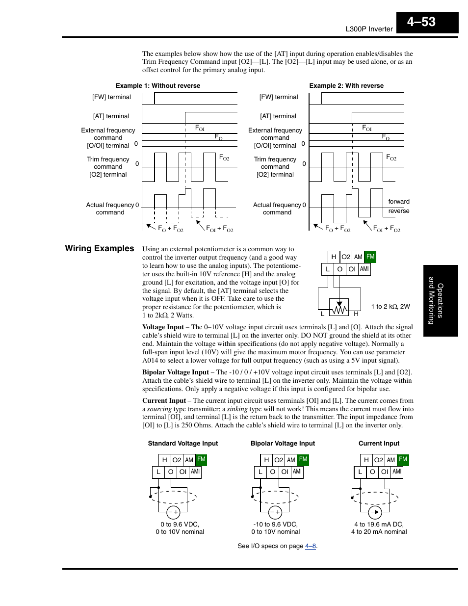 Wiring examples | Hitachi L300P User Manual | Page 183 / 264