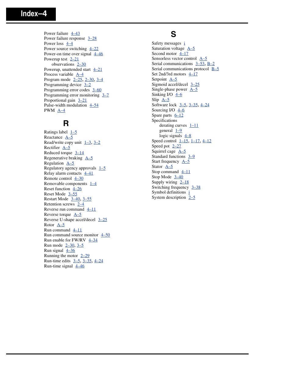 Index–4 | Hitachi L300P User Manual | Page 263 / 264