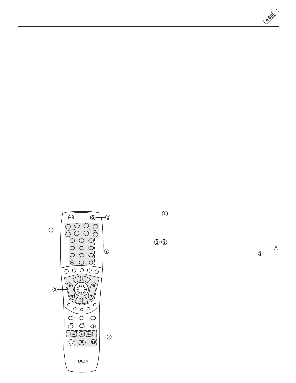 The remote control, ባ, ቤ, ቢባ ቤ ቤ ቤ | Hitachi 46W500 User Manual | Page 21 / 92