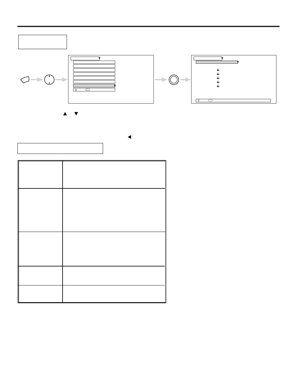 Locks, Canadian ratings (frn), Canadian ratings french chart | Hitachi 46W500 User Manual | Page 54 / 92