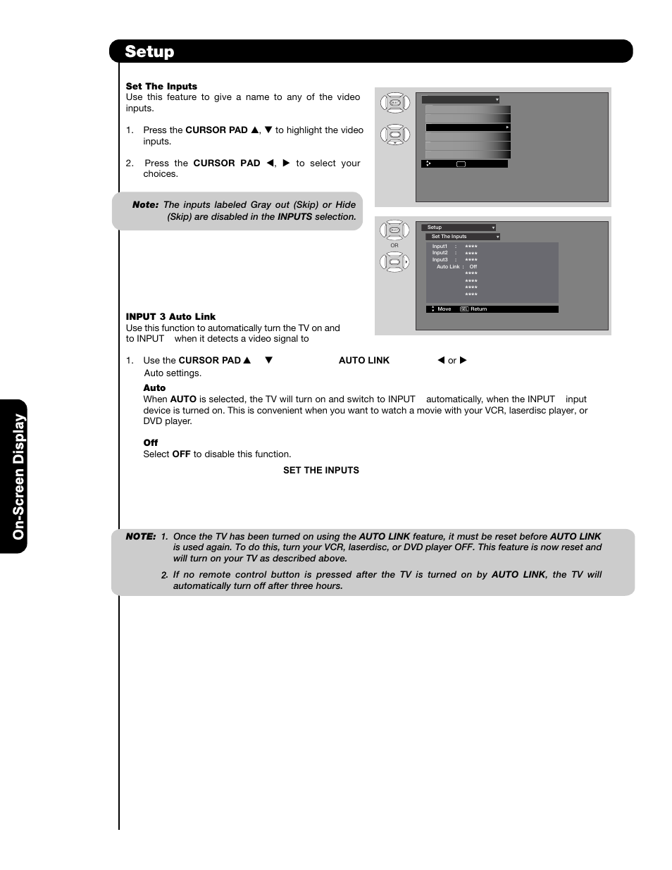 Setup | Hitachi P50H401 User Manual | Page 52 / 144