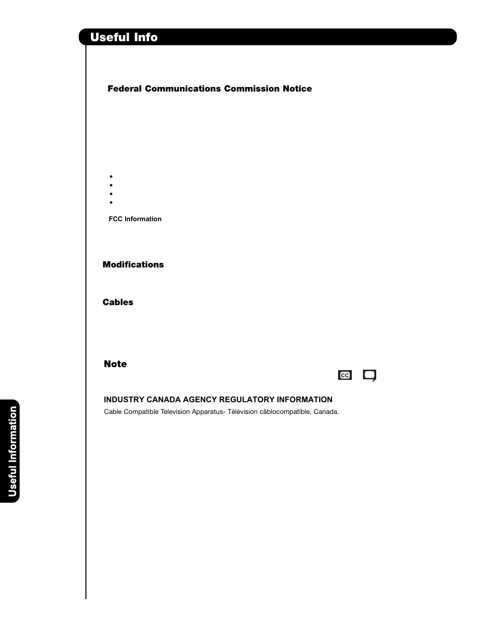 Useful info, Us e fu l in fo rm a ti o n | Hitachi P50H401 User Manual | Page 58 / 144