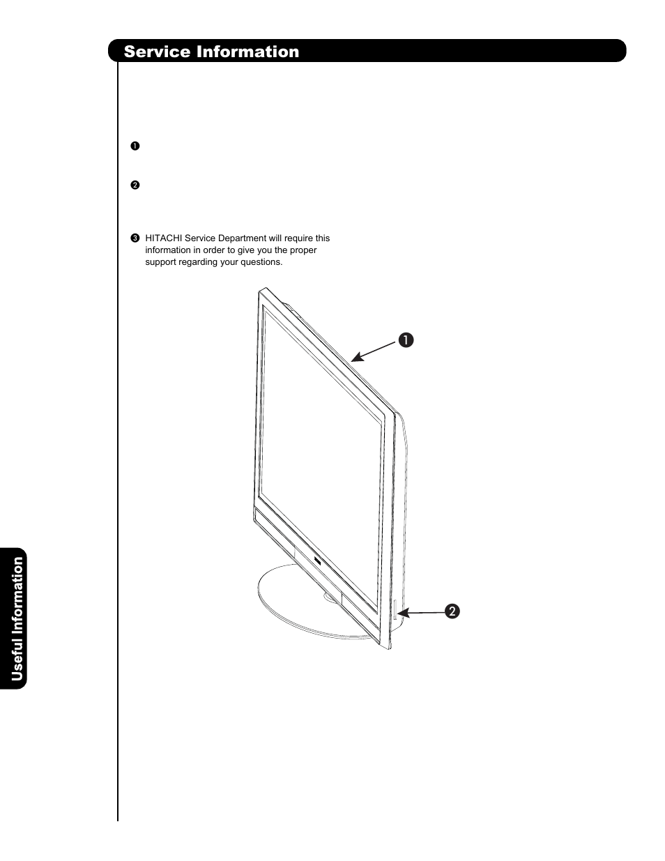 Service information | Hitachi P50H401 User Manual | Page 64 / 144