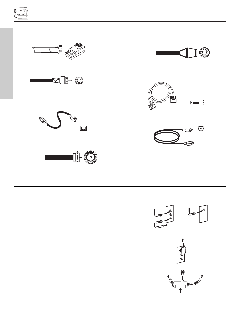 Hook-up cables and connectors, First time use | Hitachi 51S700 User Manual | Page 6 / 80