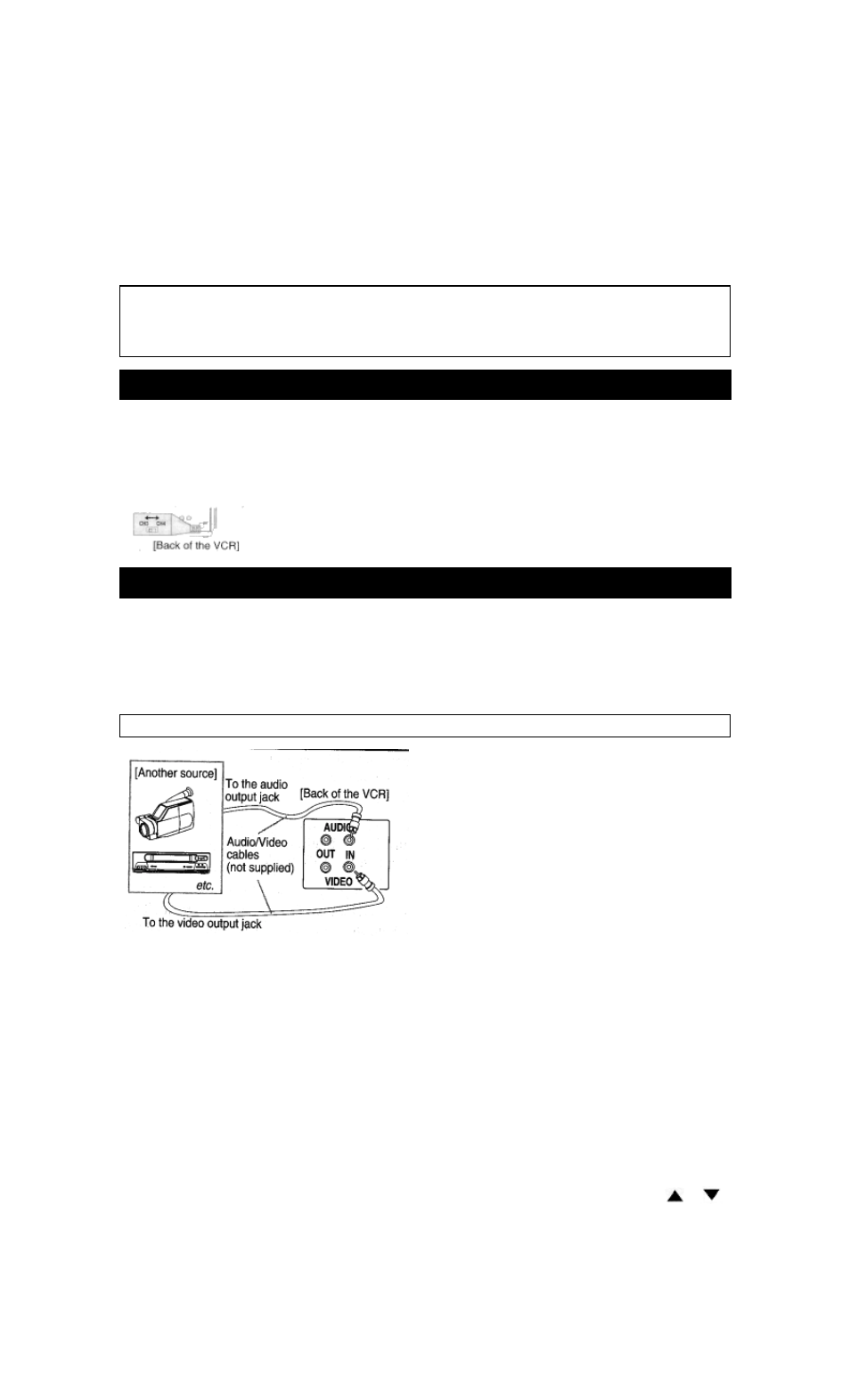 Recording hints, Setting the ch3/ch4 switch, A/v terminals connecting to input jacks | Hitachi VT-MX4530A User Manual | Page 14 / 46