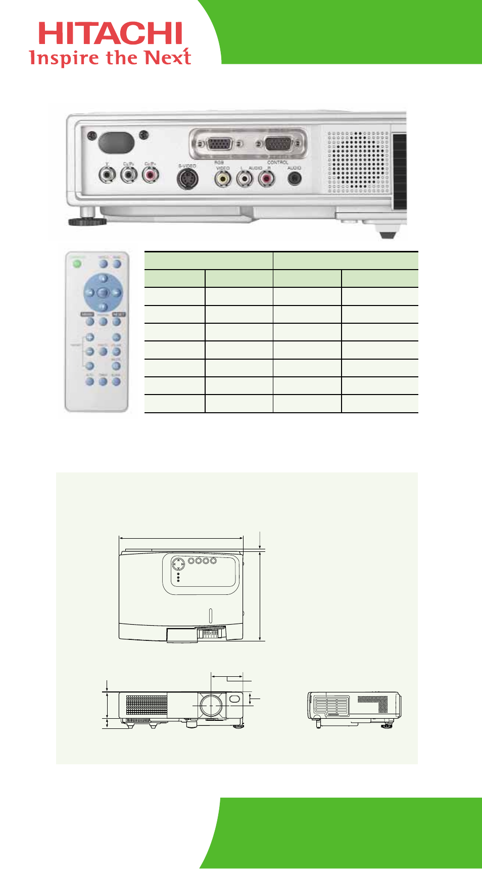 Cp-s225wt | Hitachi CP-S225WT User Manual | Page 2 / 2