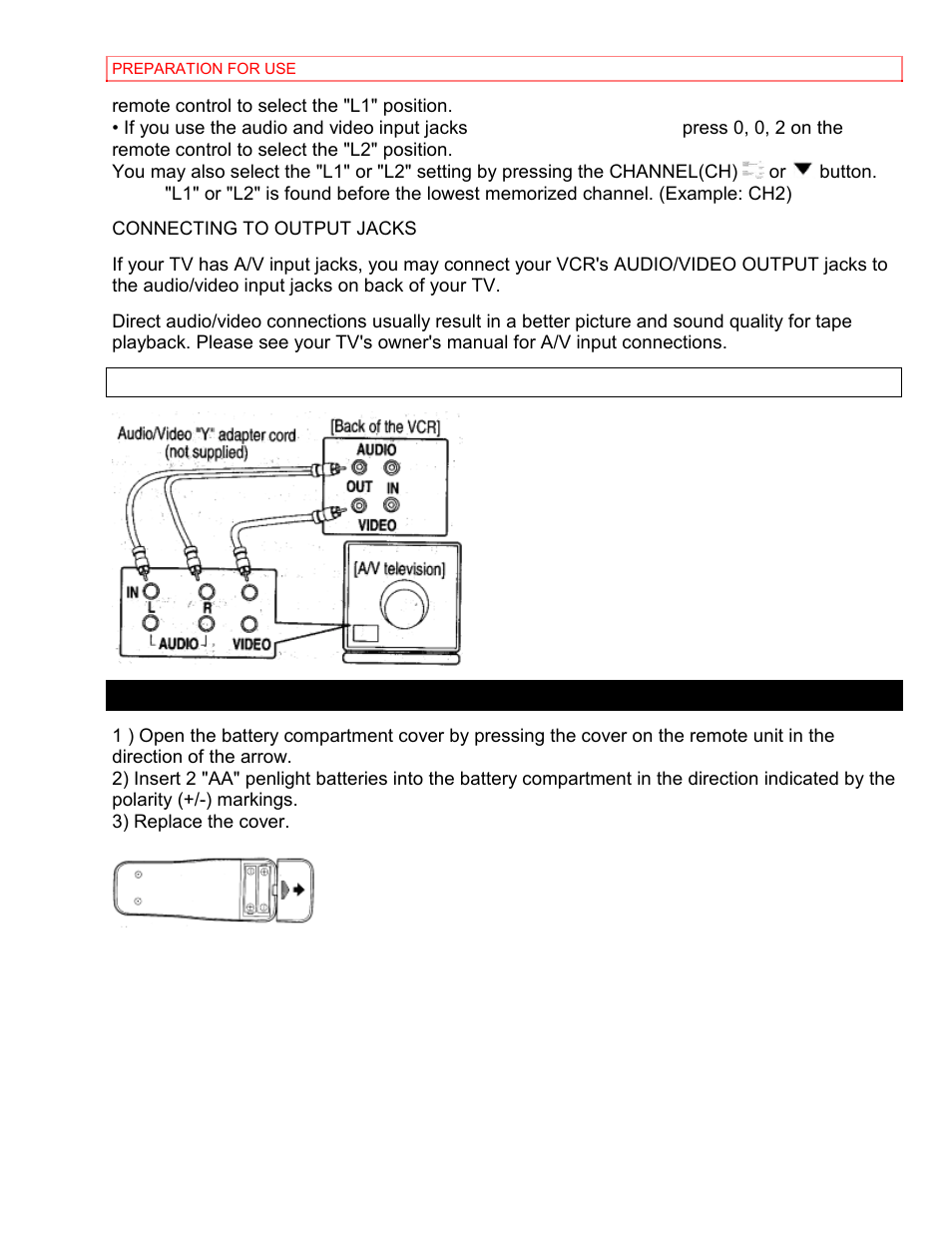 Installing the batteries | Hitachi VT-MX4430A User Manual | Page 22 / 68