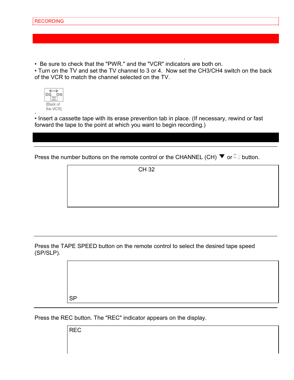 Recording, Viewing and recording the same program | Hitachi VT-MX4430A User Manual | Page 40 / 68