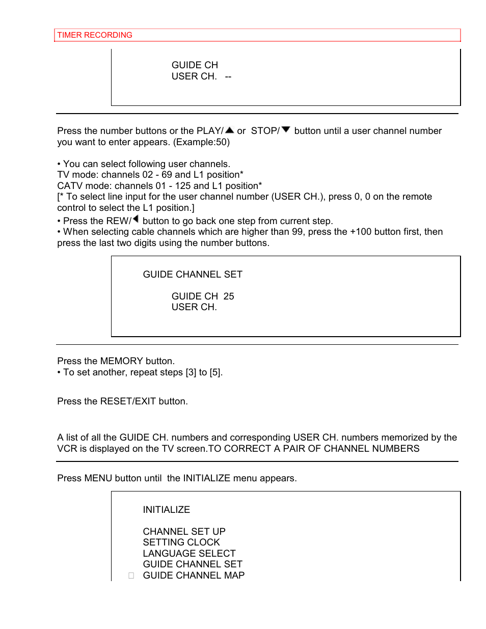 To check a pair of channel numbers | Hitachi VT-MX4430A User Manual | Page 53 / 68