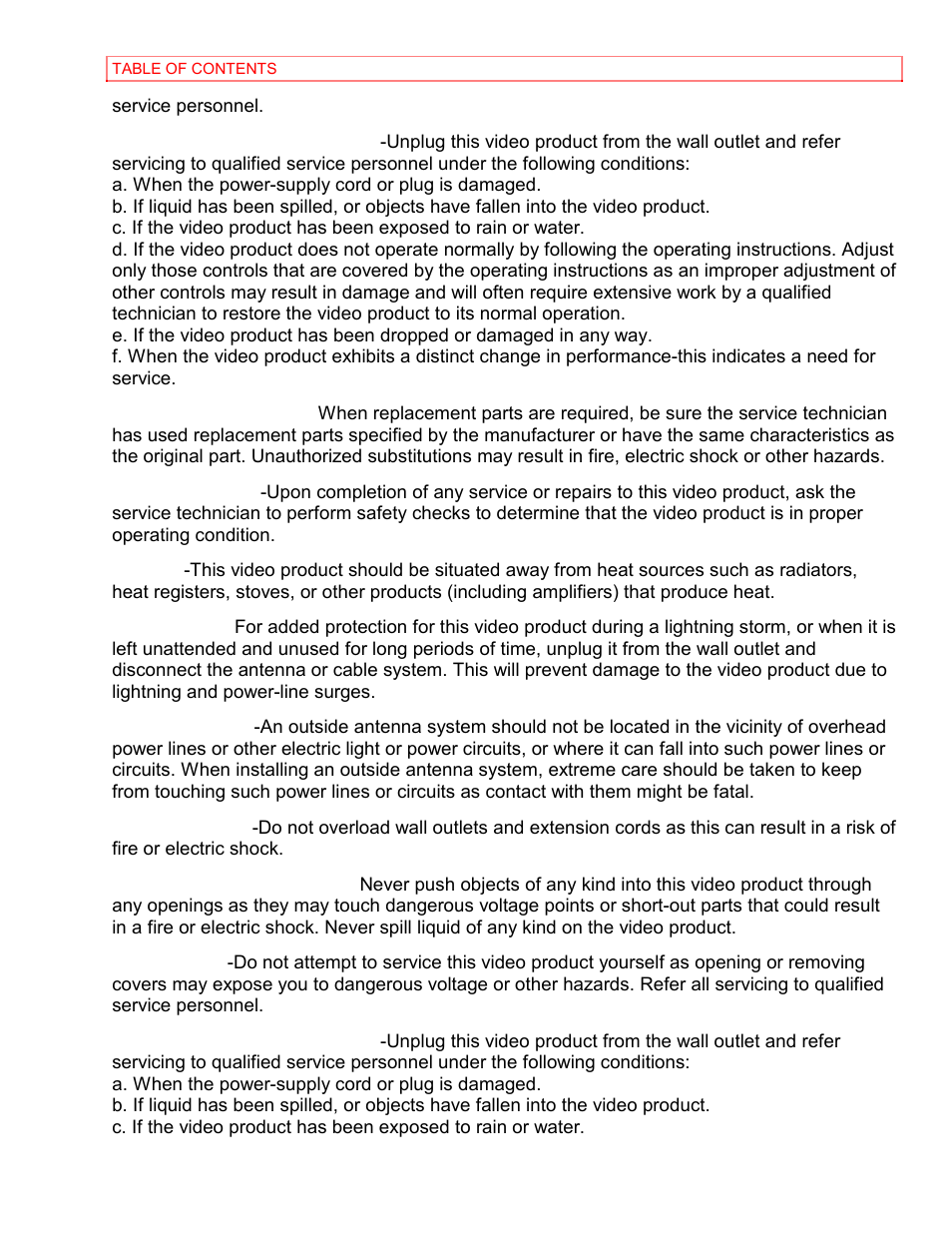 Hitachi VT-MX4430A User Manual | Page 6 / 68