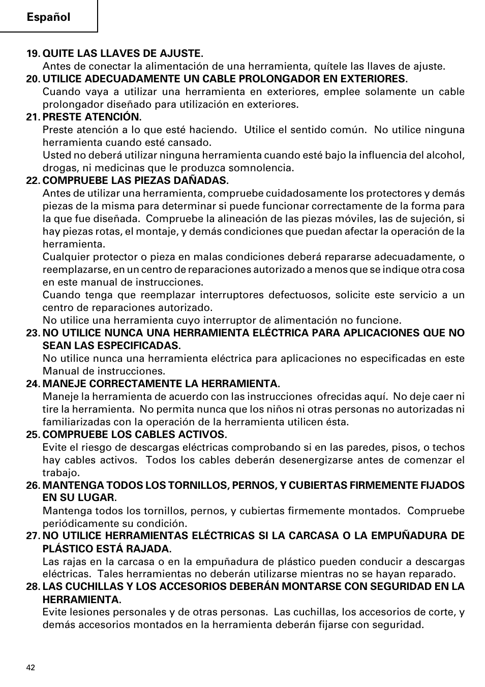Hitachi DH 38YE User Manual | Page 42 / 64
