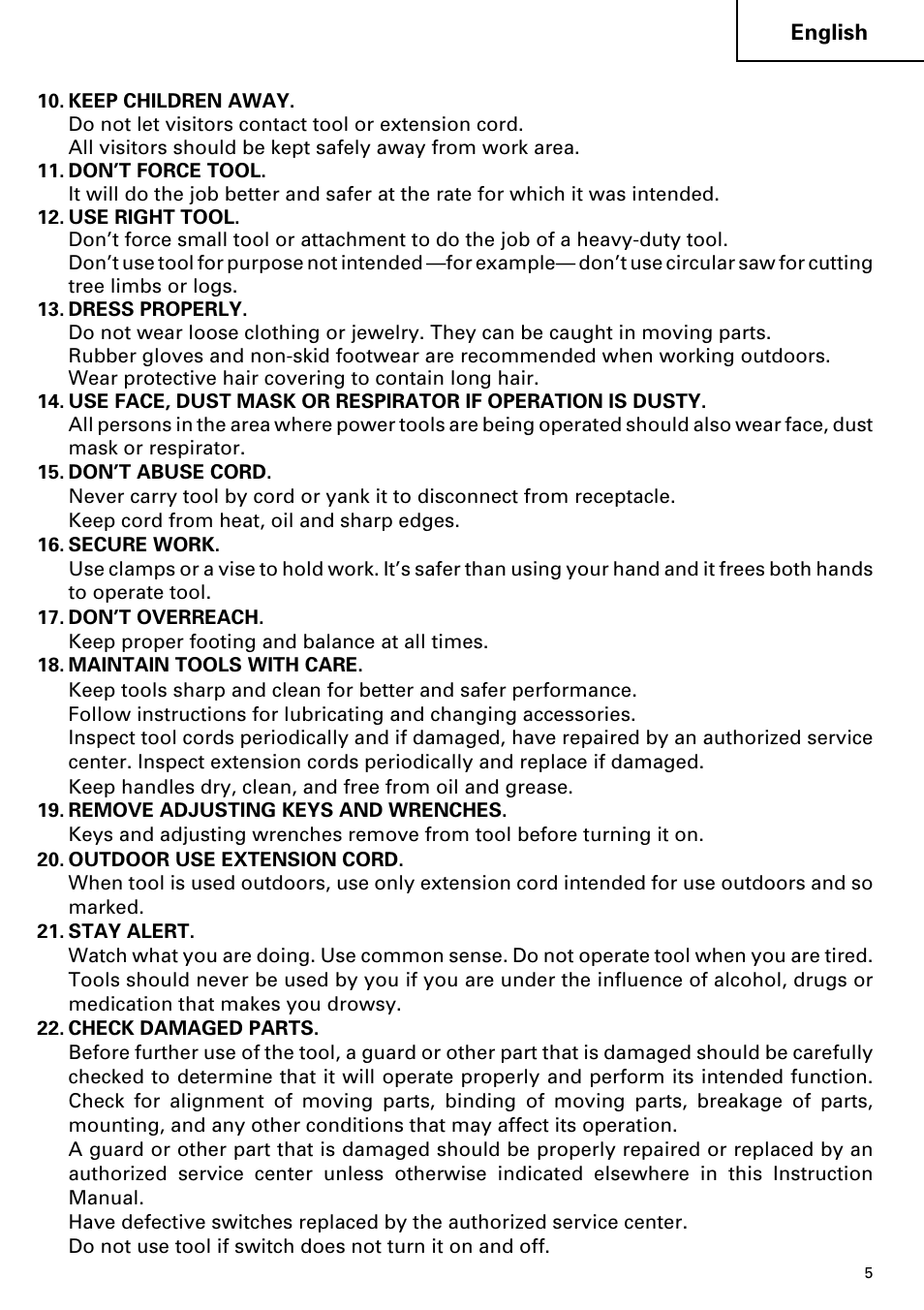 Hitachi DH 38YE User Manual | Page 5 / 64