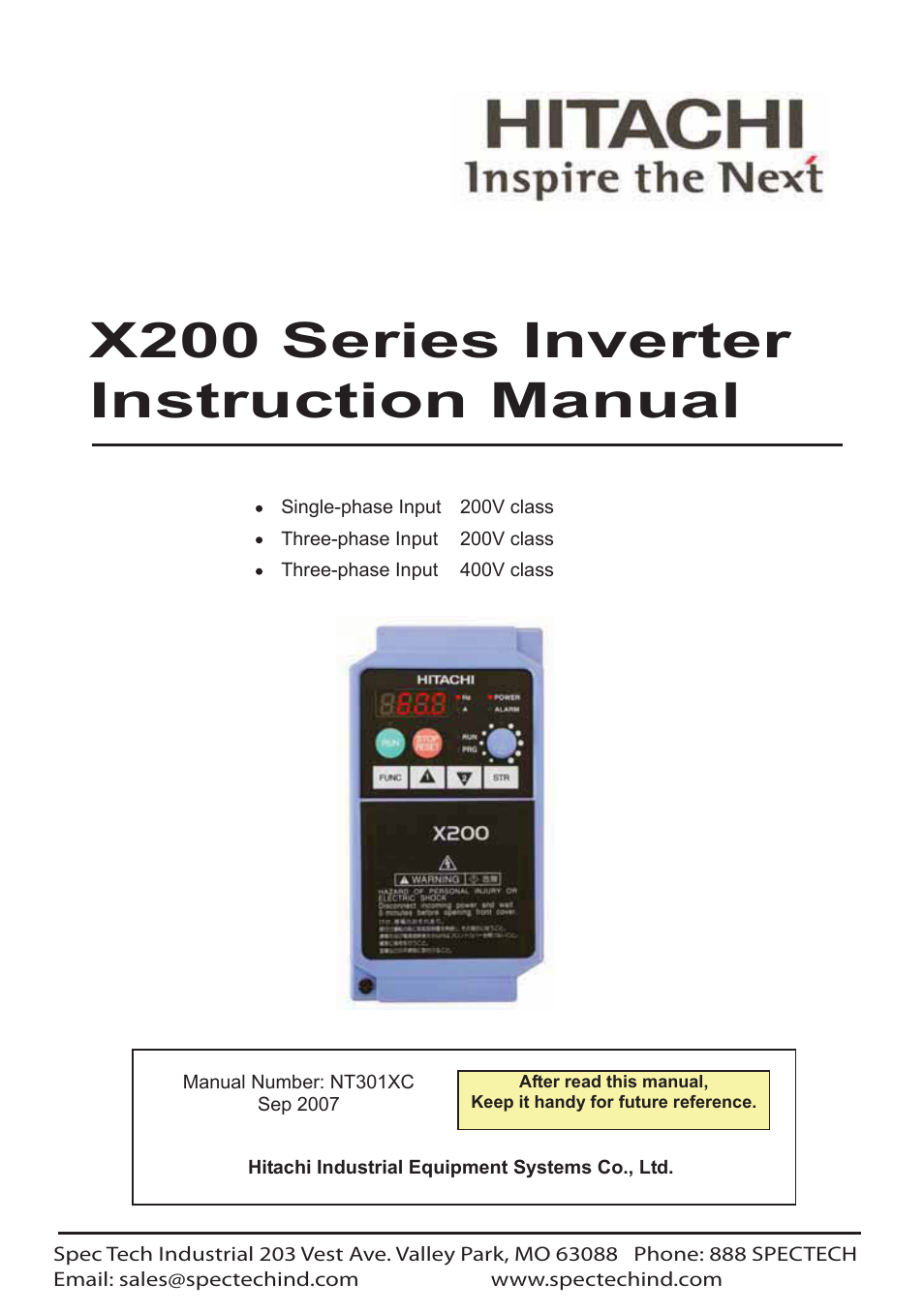 Hitachi CONVENTION 14 User Manual | 305 pages
