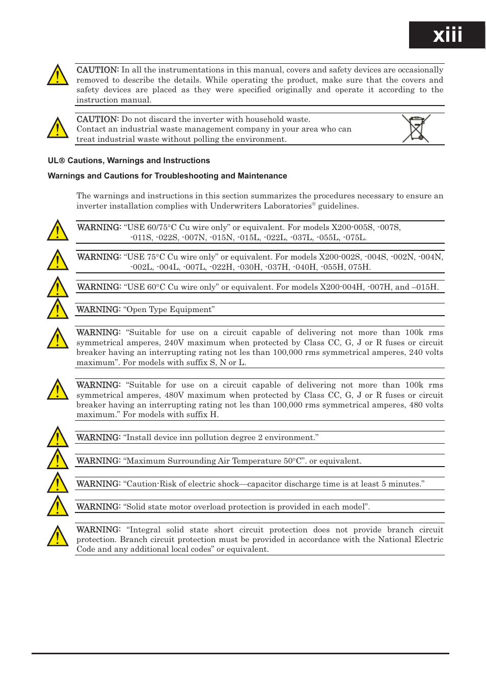 Xiii | Hitachi CONVENTION 14 User Manual | Page 14 / 305