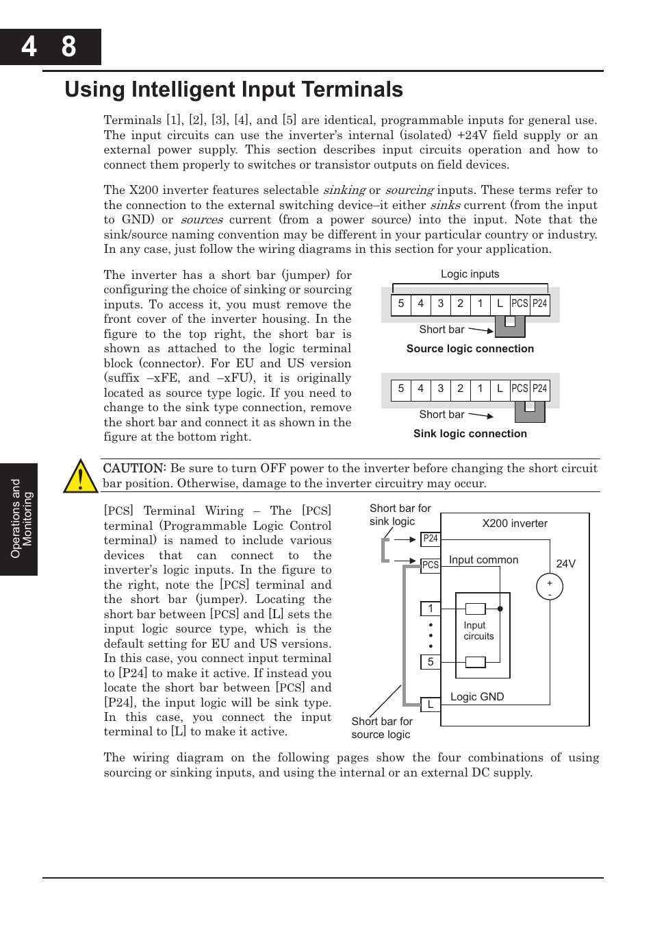 Using intelligent input terminals -8, Using intelligent input terminals | Hitachi CONVENTION 14 User Manual | Page 157 / 305