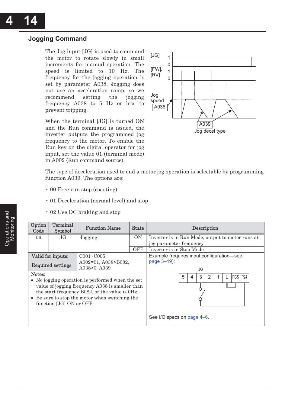 Jogging command | Hitachi CONVENTION 14 User Manual | Page 163 / 305
