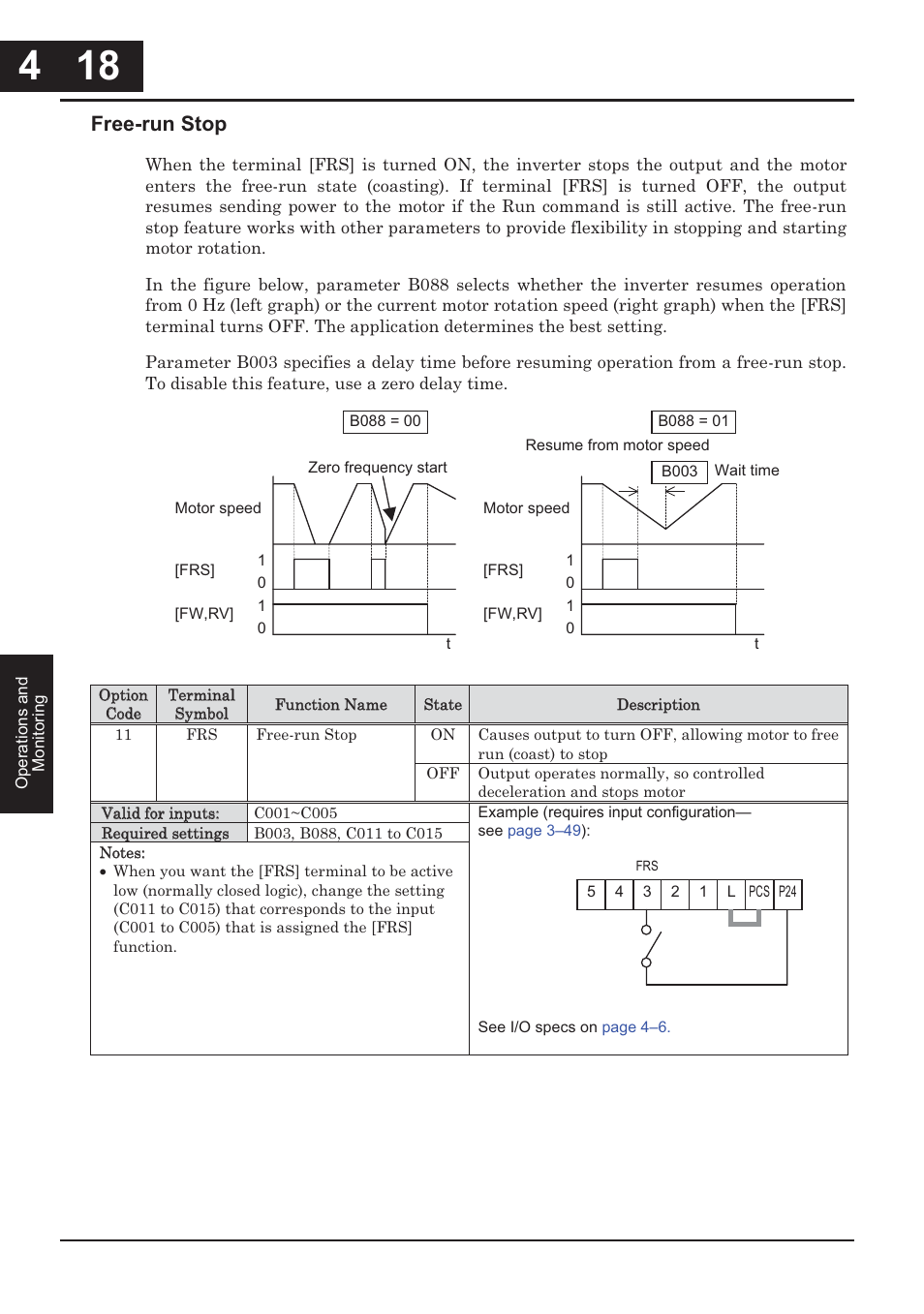 Free-run stop | Hitachi CONVENTION 14 User Manual | Page 167 / 305