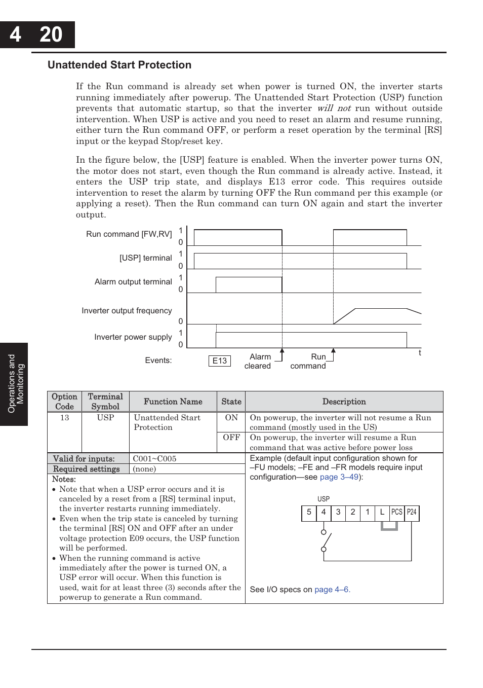 Unattended start protection | Hitachi CONVENTION 14 User Manual | Page 169 / 305