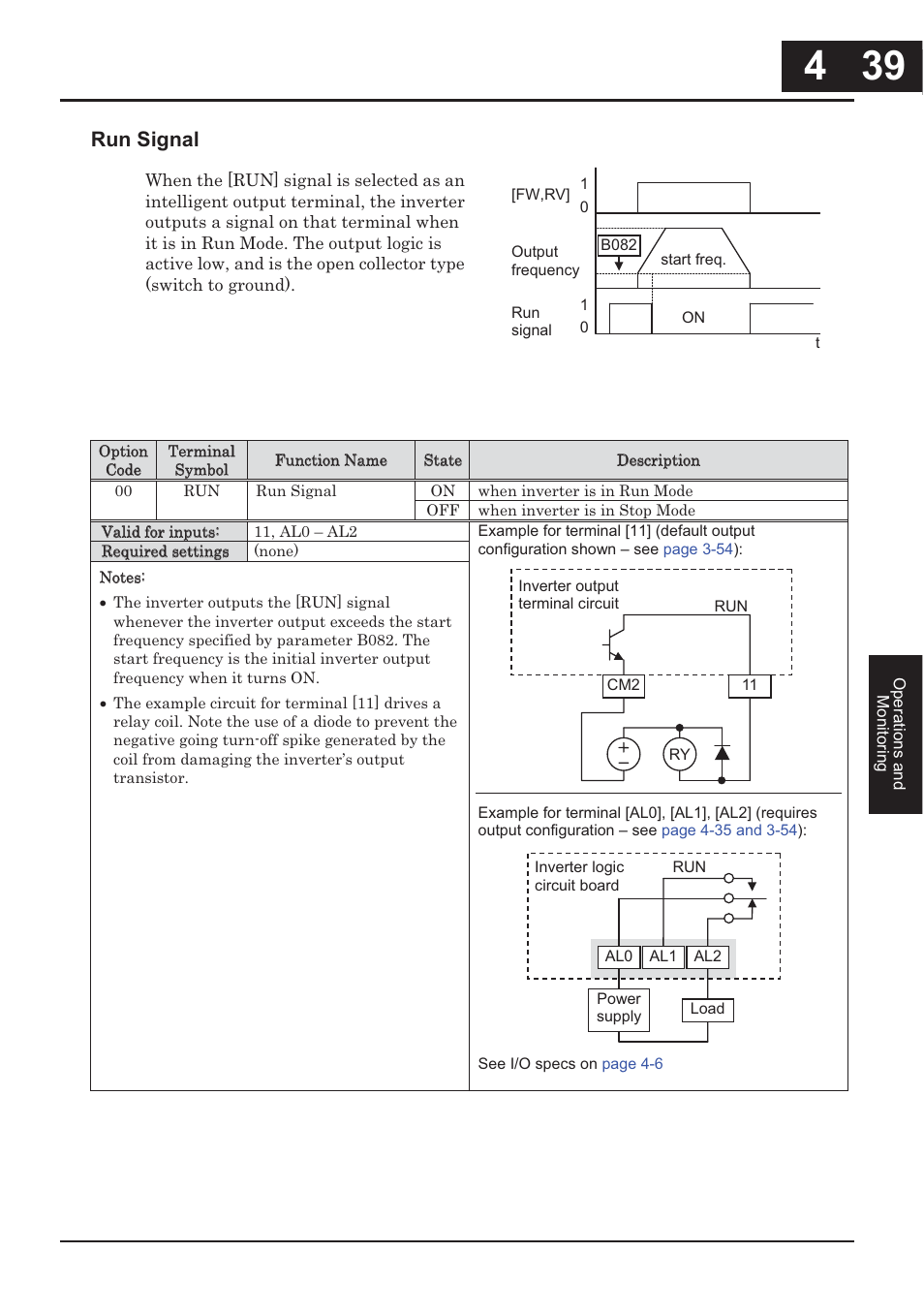 Run signal | Hitachi CONVENTION 14 User Manual | Page 188 / 305