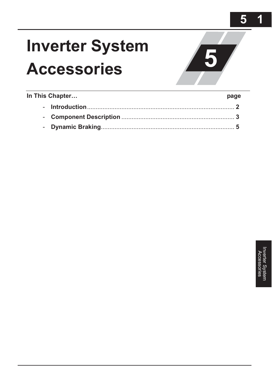 Chapter 5: inverter system accessories, Inverter system accessories | Hitachi CONVENTION 14 User Manual | Page 212 / 305