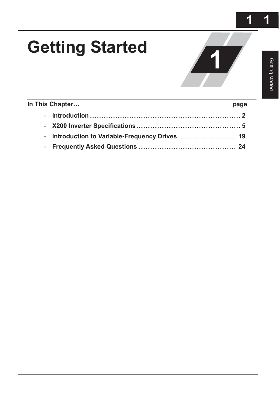 Chapter 1: getting started, Getting started | Hitachi CONVENTION 14 User Manual | Page 22 / 305