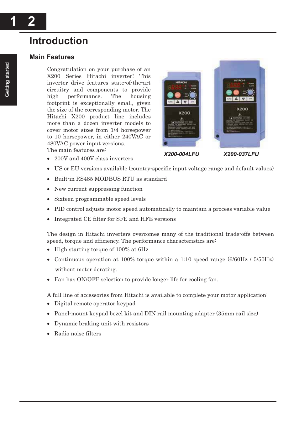 Introduction -2, Introduction | Hitachi CONVENTION 14 User Manual | Page 23 / 305