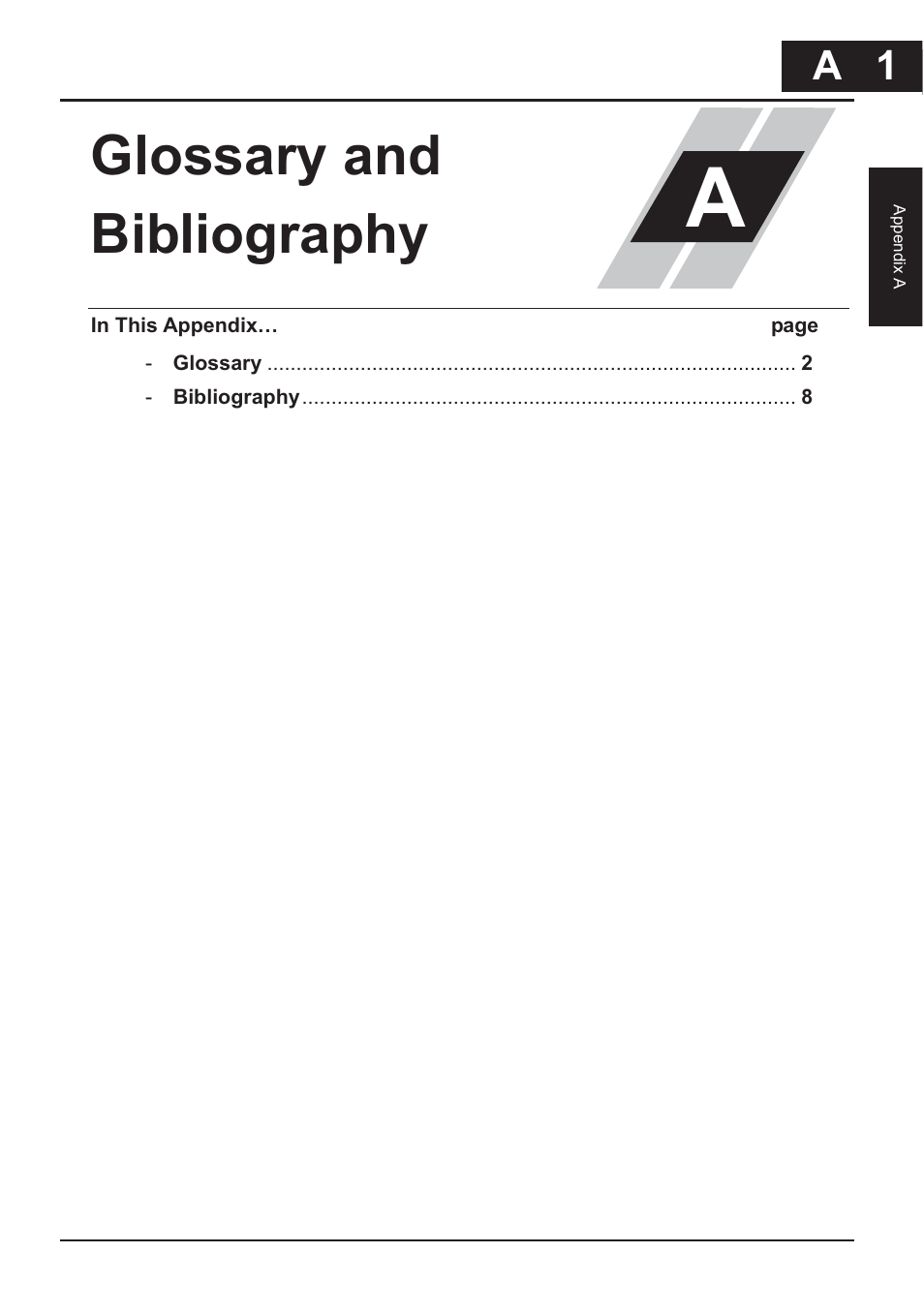 Appendix a: glossary and bibliography, Glossary and bibliography, A 1 | Hitachi CONVENTION 14 User Manual | Page 236 / 305