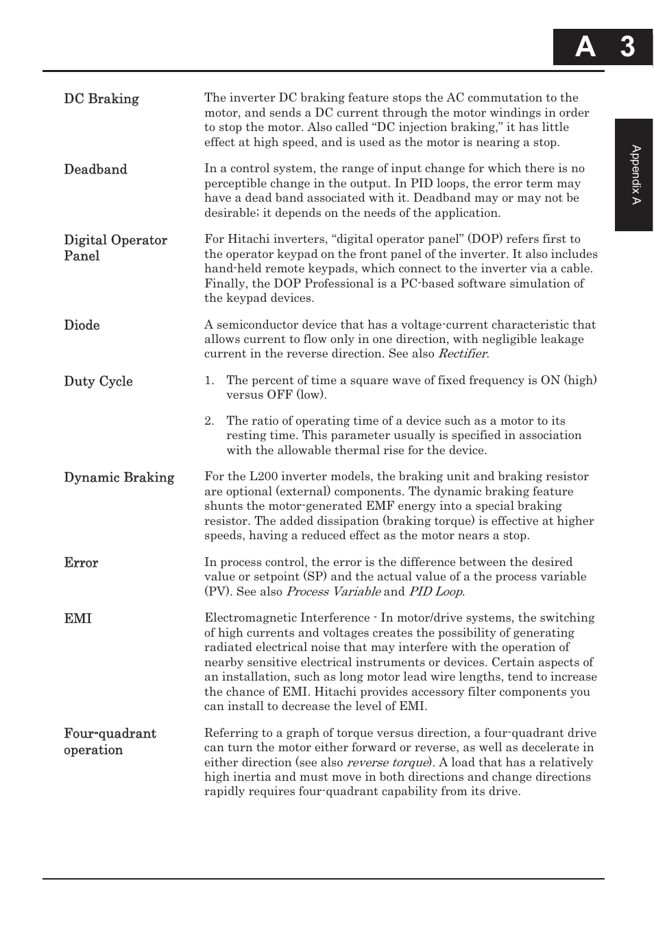 A 3 | Hitachi CONVENTION 14 User Manual | Page 238 / 305