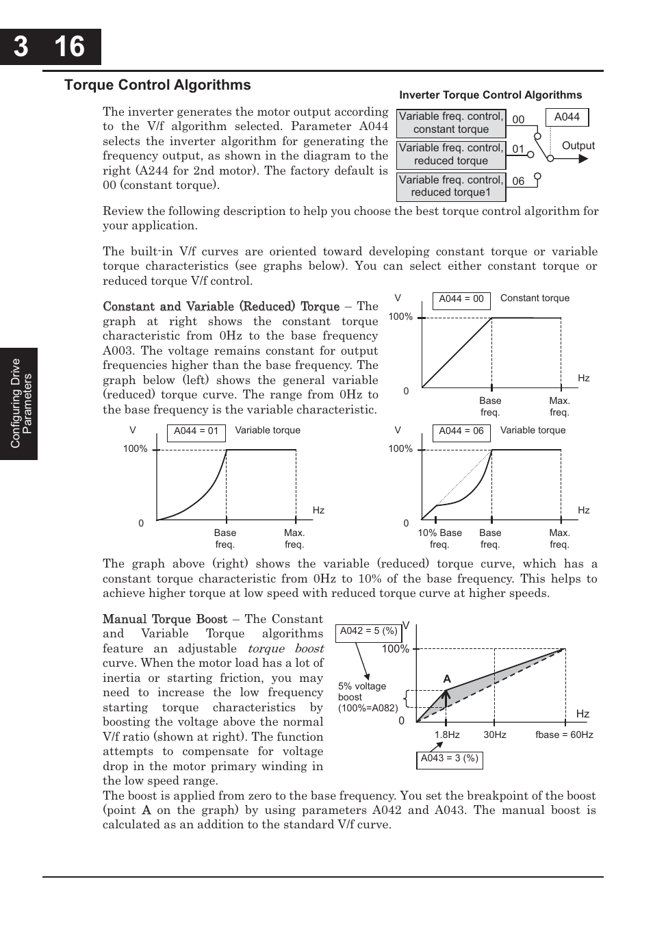 Torque control algorithms | Hitachi CONVENTION 14 User Manual | Page 99 / 305