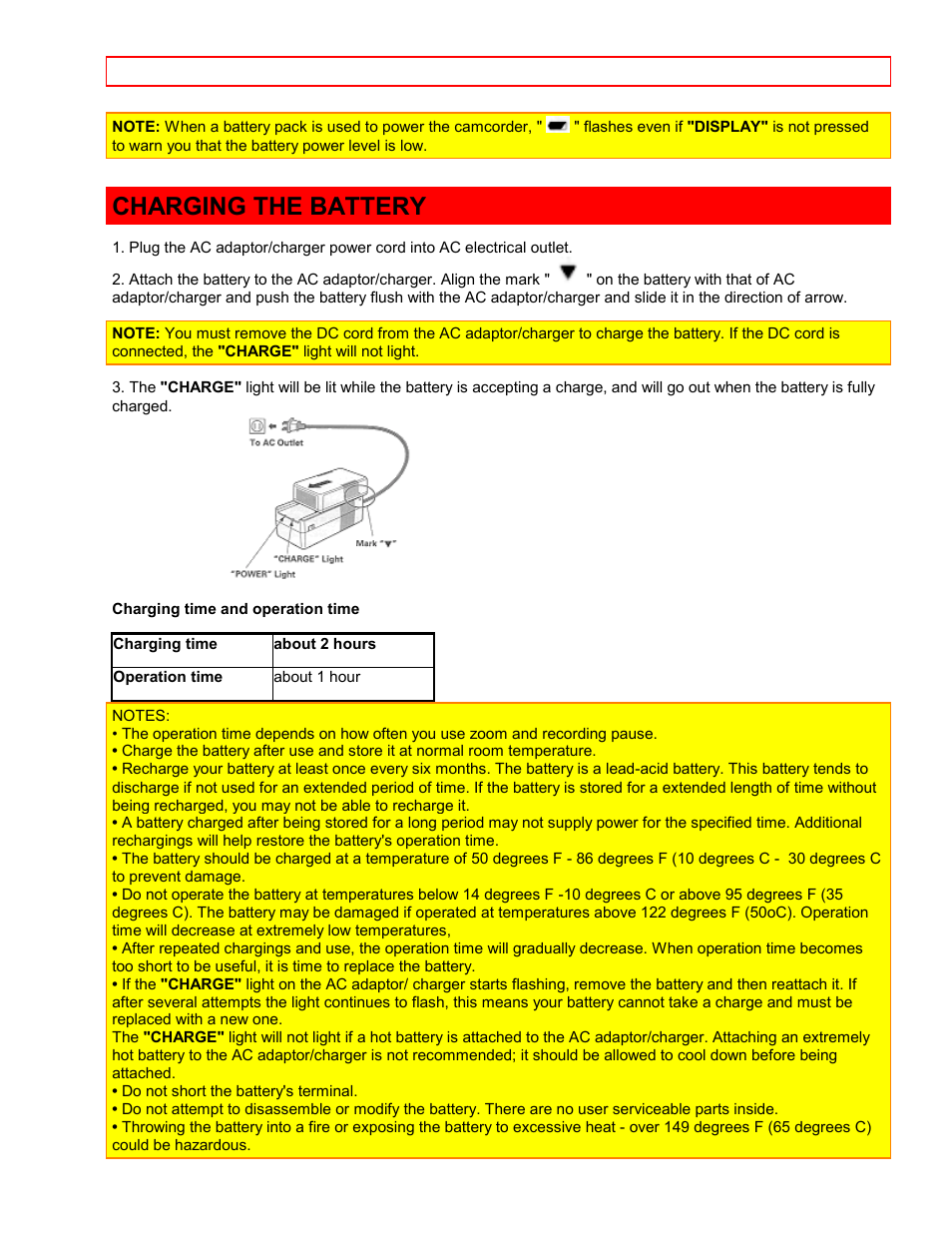 Charging the battery | Hitachi VTFX-6400A User Manual | Page 11 / 39