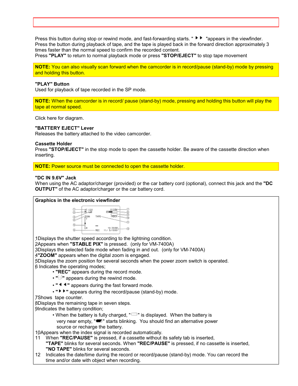 Hitachi VTFX-6400A User Manual | Page 14 / 39