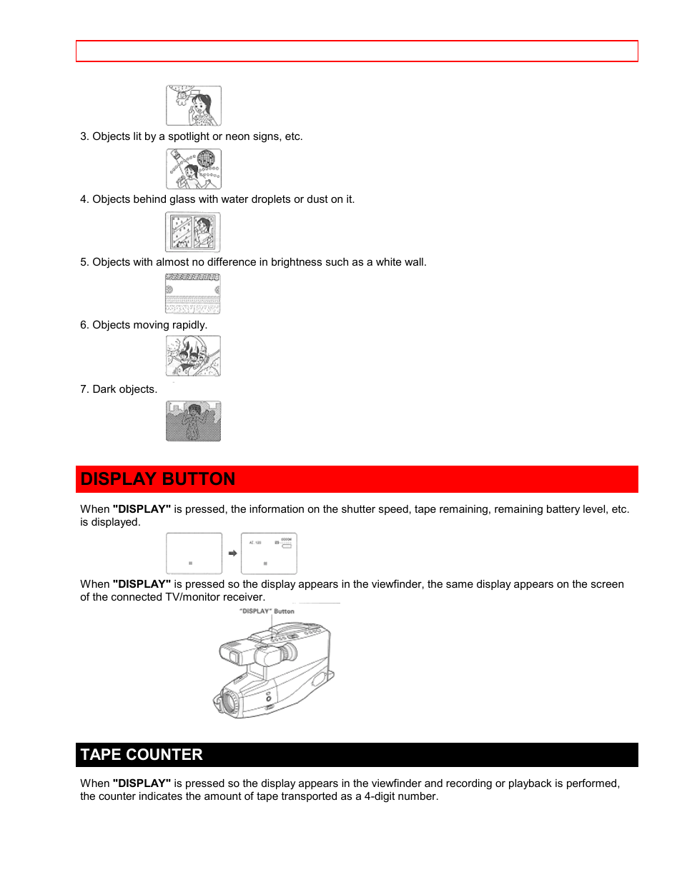 Display button, Tape counter | Hitachi VTFX-6400A User Manual | Page 23 / 39