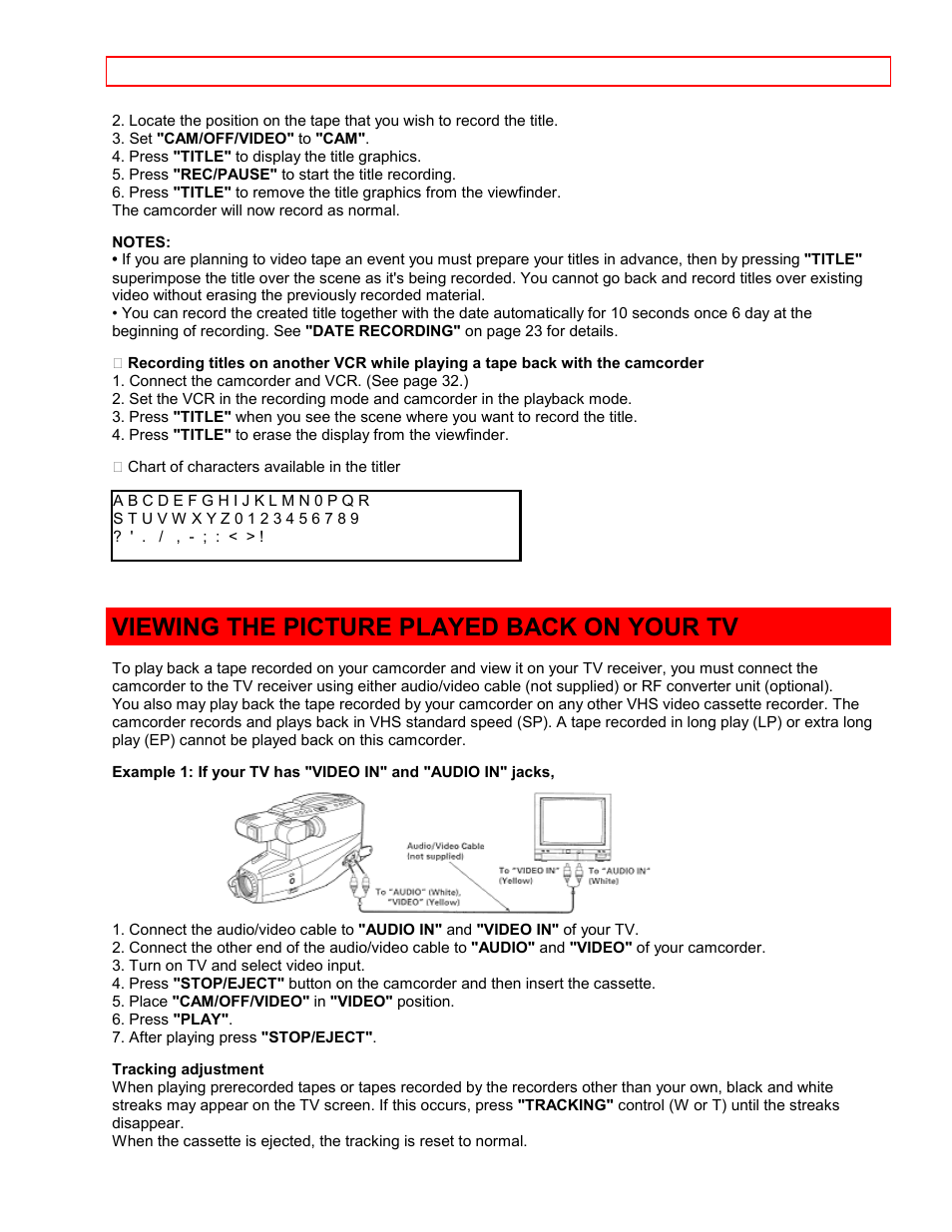 Viewing the picture played back on your tv | Hitachi VTFX-6400A User Manual | Page 31 / 39