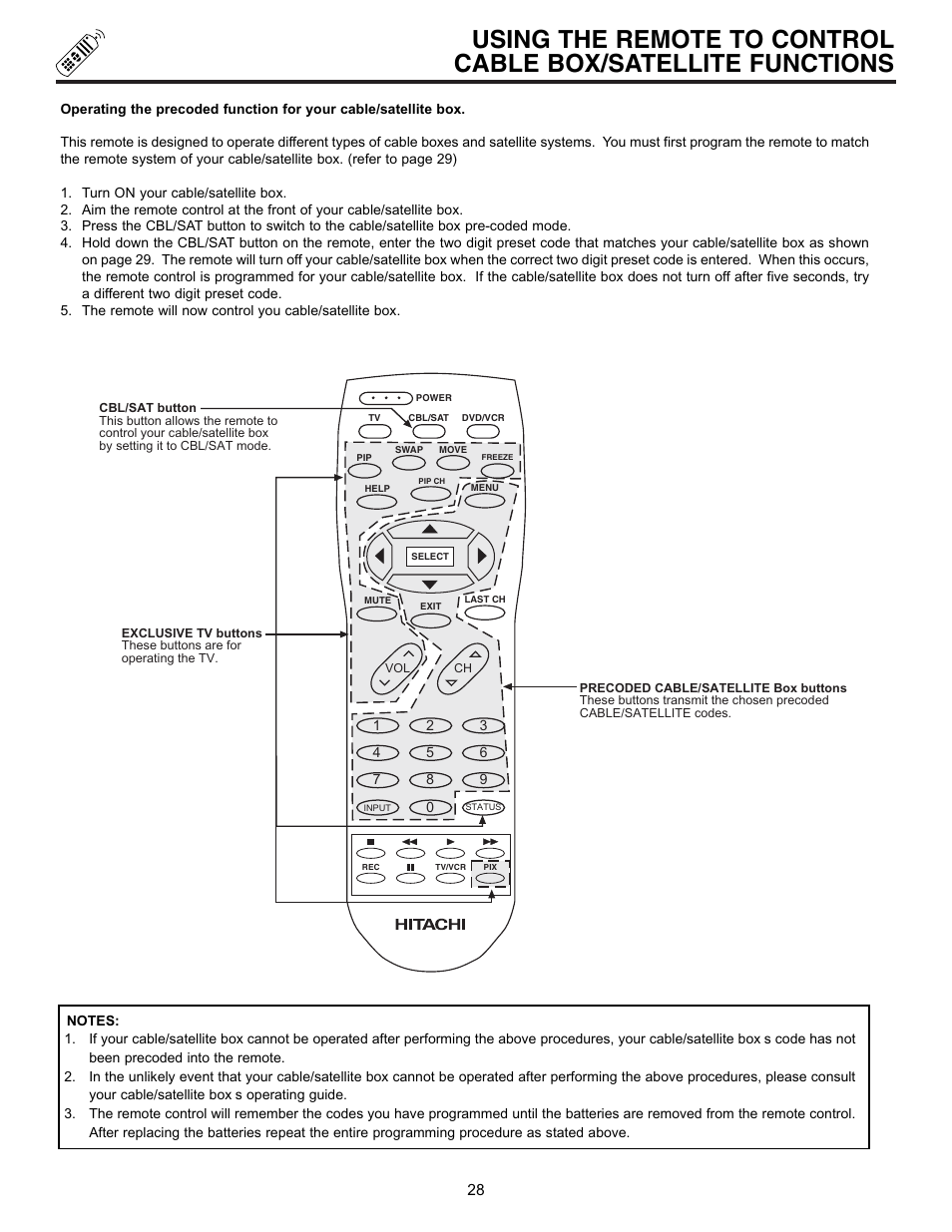 Hitachi 43GX10B User Manual | Page 28 / 60