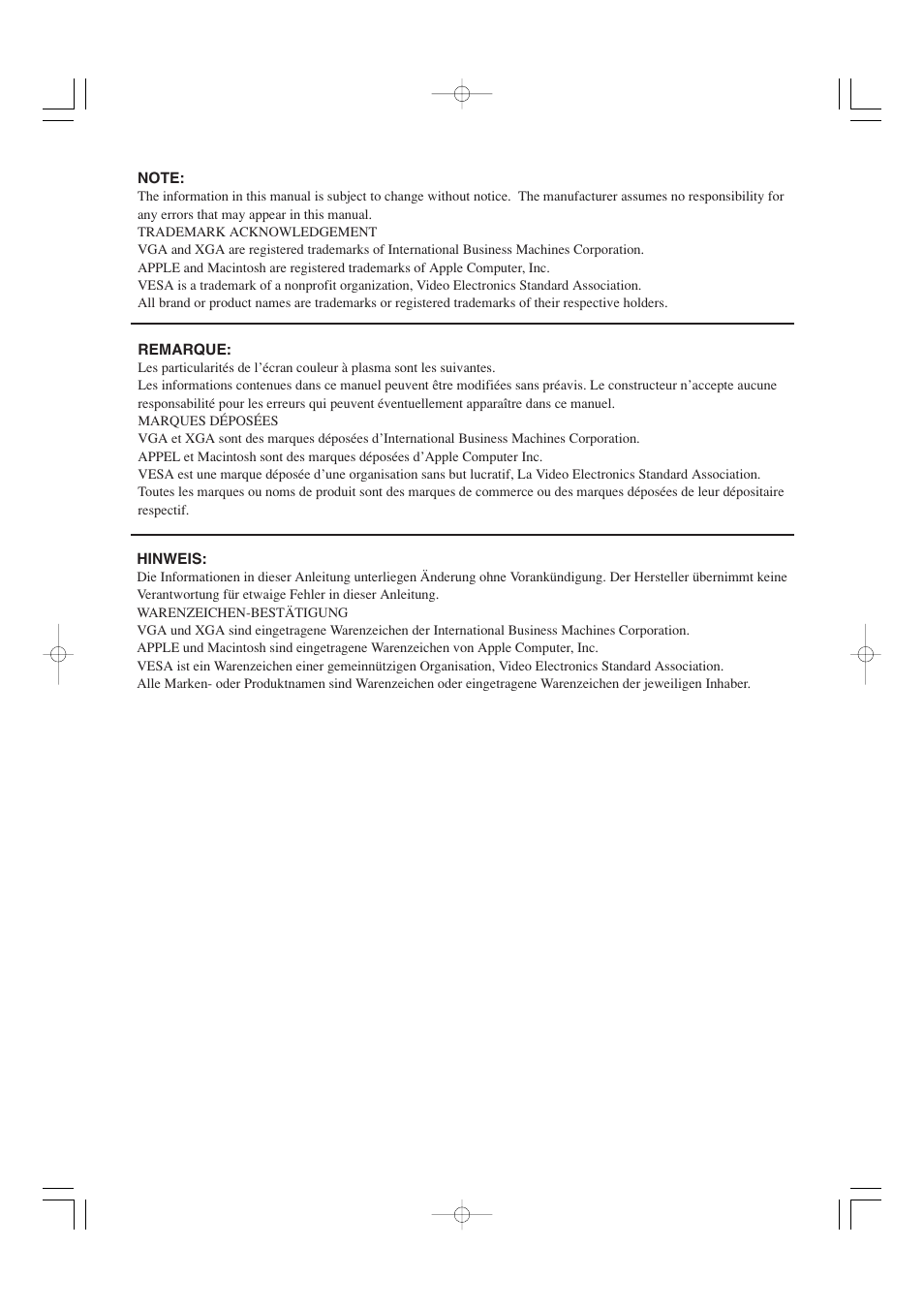 Hitachi 42PMA500 User Manual | Page 2 / 68