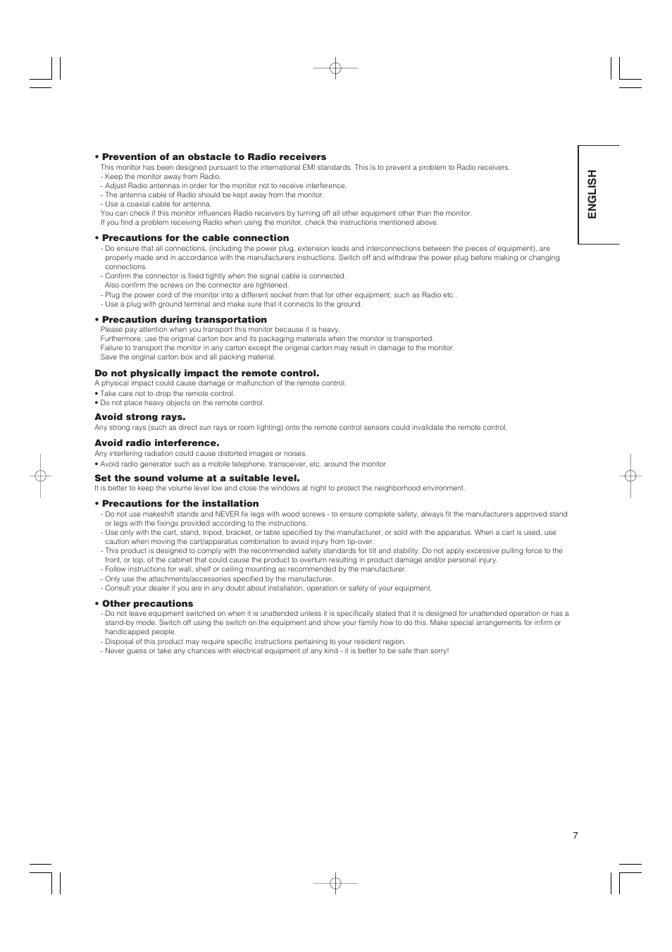 English | Hitachi 42PMA500 User Manual | Page 9 / 68