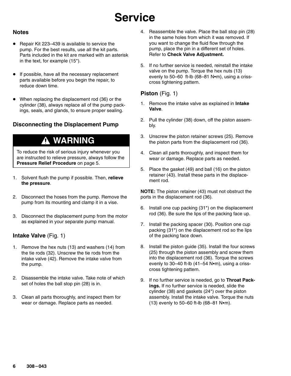 Service, Warning | Hitachi SERIES F User Manual | Page 6 / 12