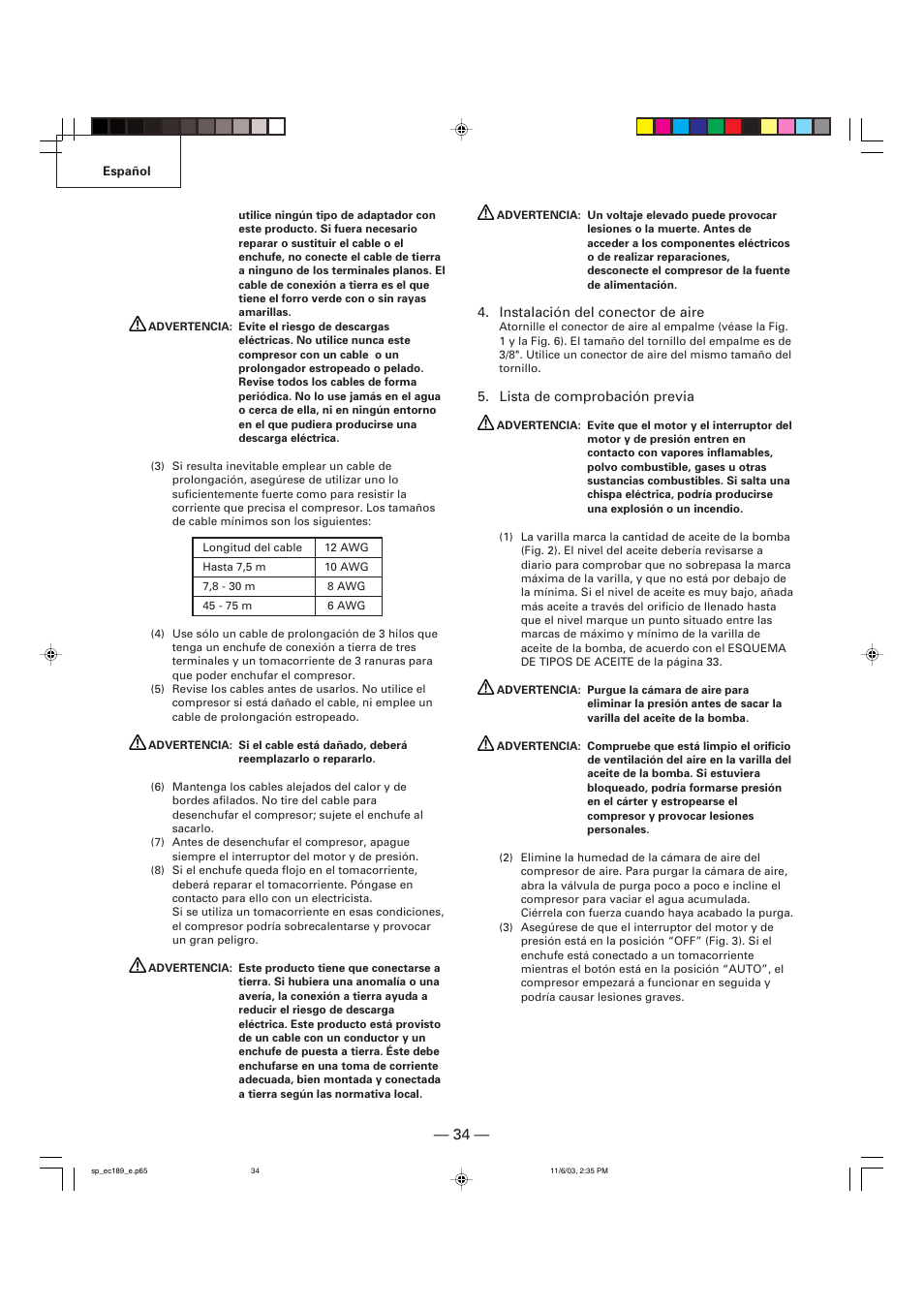 Hitachi EC 189 User Manual | Page 34 / 40
