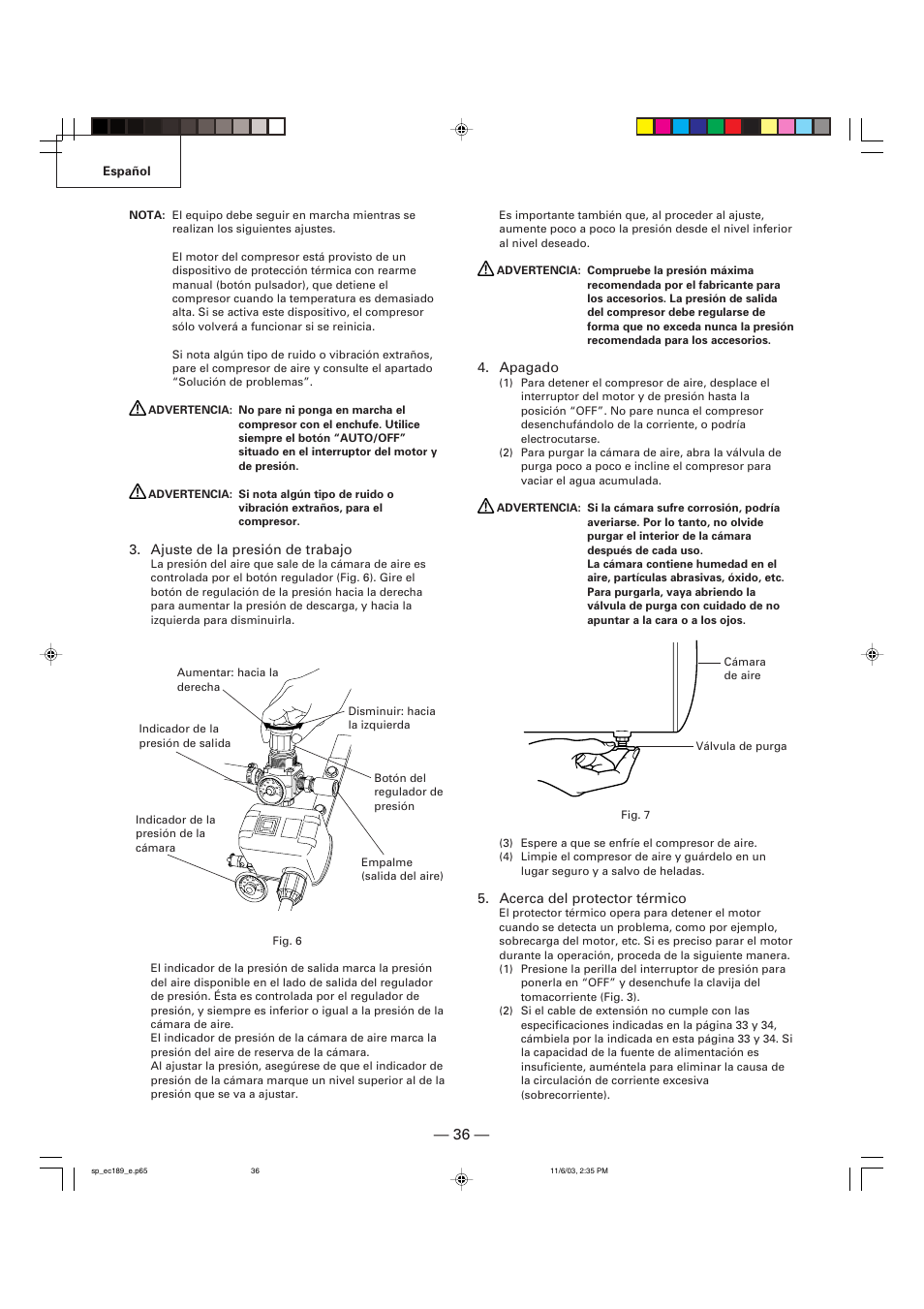 Hitachi EC 189 User Manual | Page 36 / 40