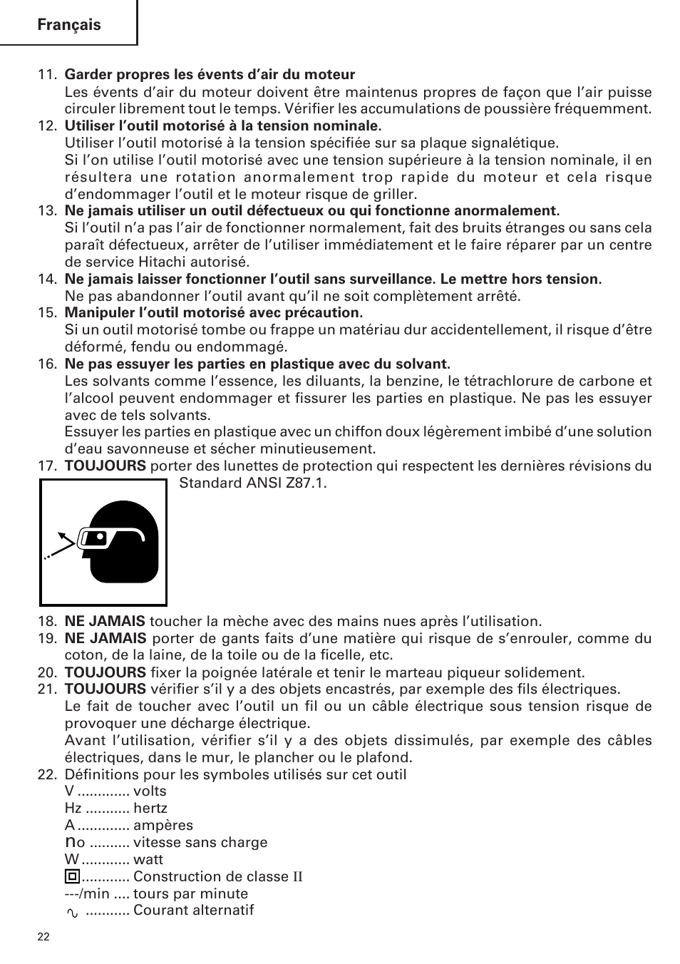 Hitachi H 45MR User Manual | Page 22 / 52