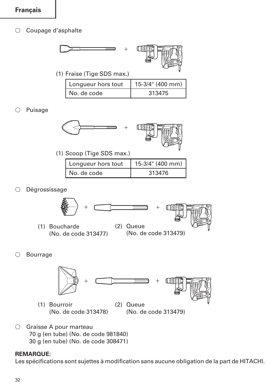 Hitachi H 45MR User Manual | Page 32 / 52