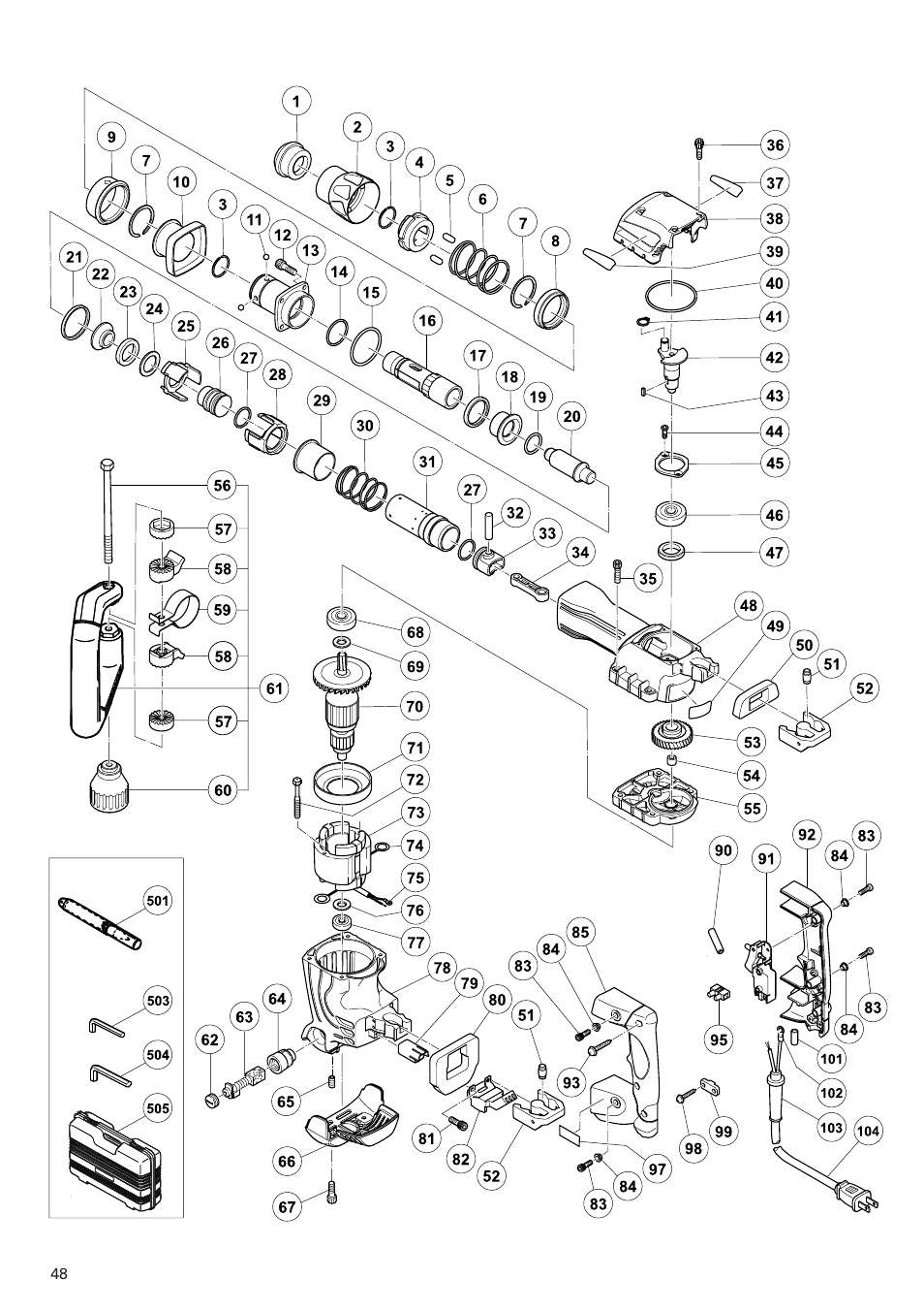 Hitachi H 45MR User Manual | Page 48 / 52