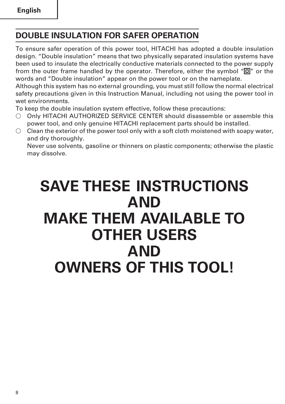 Hitachi H 45MR User Manual | Page 8 / 52