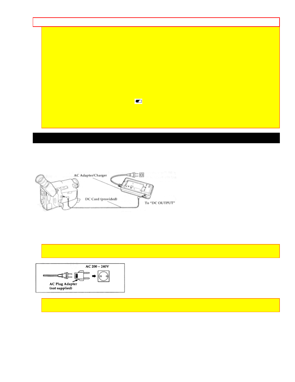 Using alternative power sources, Using a car battery | Hitachi VM-E220A User Manual | Page 16 / 48