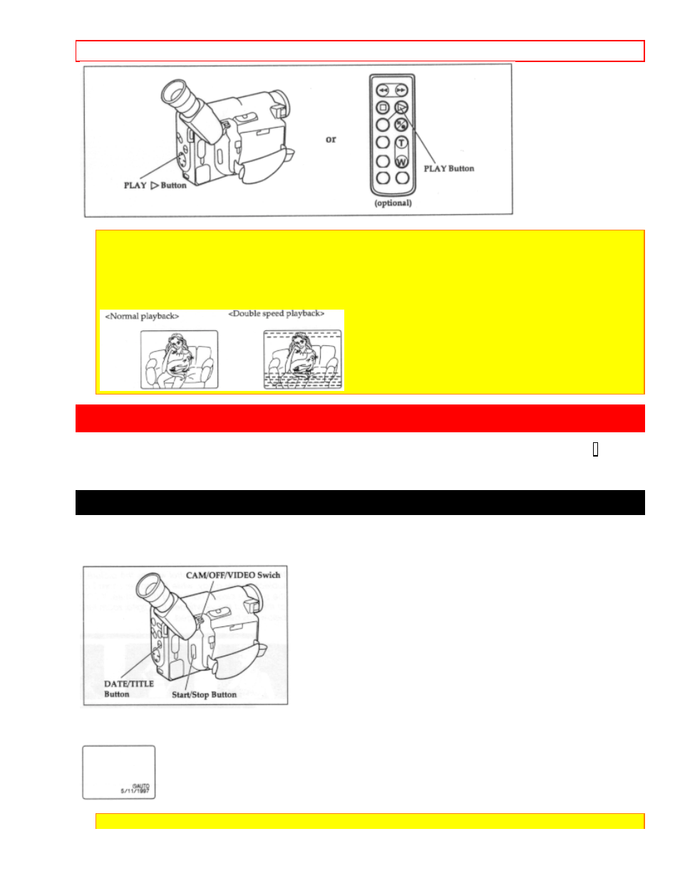 Advanced techniques, Date recording | Hitachi VM-E220A User Manual | Page 25 / 48