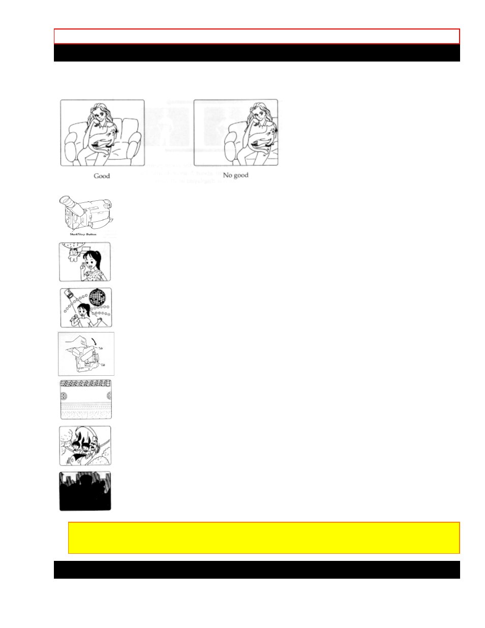 Using auto focus using manual focus, Using auto focus, Using manual focus | Hitachi VM-E220A User Manual | Page 28 / 48