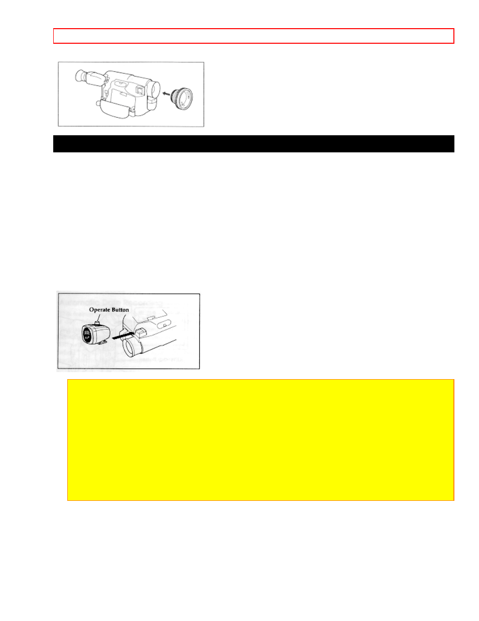 Attaching the optional dc camera light, Removing the dc camera light | Hitachi VM-E220A User Manual | Page 40 / 48