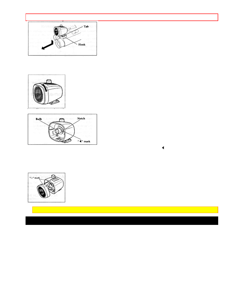 Viewfinder bright, color and tint control, Replacing the dc camera light bulb | Hitachi VM-E220A User Manual | Page 41 / 48